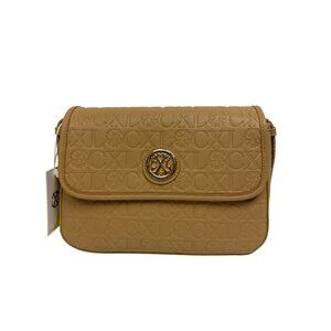 CXL Christian Lacroix Clara Shoulder Bag Toffee Tan Embossed NWT New